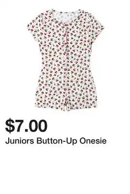Five Below Juniors Button-Up Onesie offer
