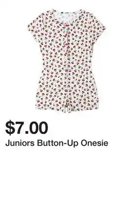 Five Below Juniors Button-Up Onesie offer
