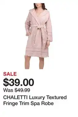 Marshalls CHALETTI Luxury Textured Fringe Trim Spa Robe offer