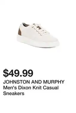 Marshalls JOHNSTON AND MURPHY Men's Dixon Knit Casual Sneakers offer