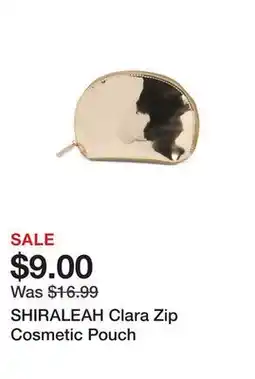 Marshalls SHIRALEAH Clara Zip Cosmetic Pouch offer