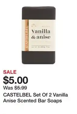 Marshalls CASTELBEL Set Of 2 Vanilla Anise Scented Bar Soaps offer