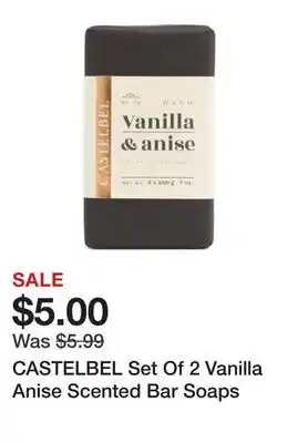 Marshalls CASTELBEL Set Of 2 Vanilla Anise Scented Bar Soaps offer