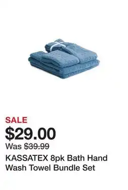 Marshalls KASSATEX 8pk Bath Hand Wash Towel Bundle Set offer