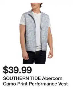 Marshalls SOUTHERN TIDE Abercorn Camo Print Performance Vest offer