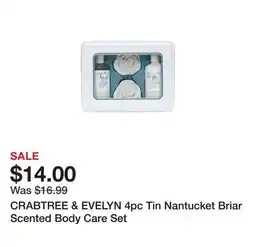 Marshalls CRABTREE & EVELYN 4pc Tin Nantucket Briar Scented Body Care Set offer