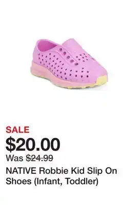 Marshalls NATIVE Robbie Kid Slip On Shoes (Infant, Toddler) offer