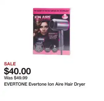 Marshalls EVERTONE Evertone Ion Aire Hair Dryer offer