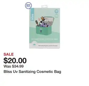 Marshalls Bliss Uv Sanitizing Cosmetic Bag offer