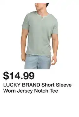 Marshalls LUCKY BRAND Short Sleeve Worn Jersey Notch Tee offer