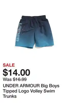 Marshalls UNDER ARMOUR Big Boys Tipped Logo Volley Swim Trunks offer