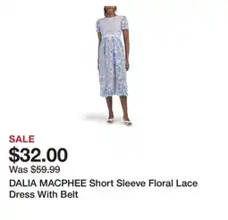 Marshalls DALIA MACPHEE Short Sleeve Floral Lace Dress With Belt offer