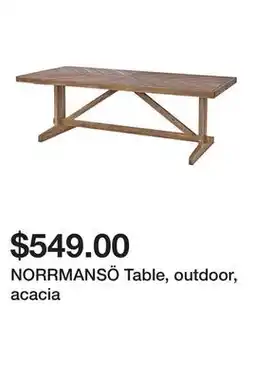 Ikea NORRMANSÖ Table, outdoor, acacia offer