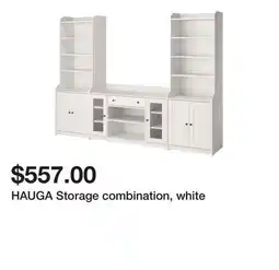 Ikea HAUGA Storage combination, white offer
