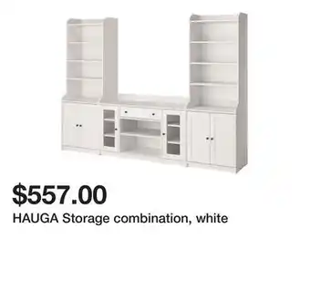 Ikea HAUGA Storage combination, white offer