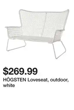 Ikea HÖGSTEN Loveseat, outdoor, white offer