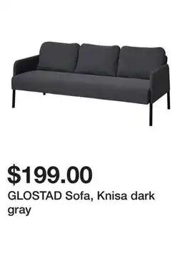 Ikea GLOSTAD Sofa, Knisa dark gray offer