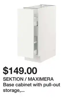 Ikea SEKTION / MAXIMERA Base cabinet with pull-out storage, white/Vallstena white offer