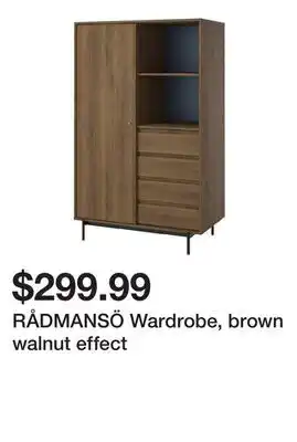 Ikea RÅDMANSÖ Wardrobe, brown walnut effect offer