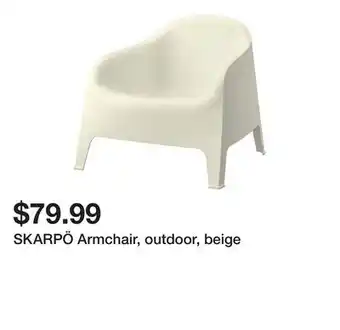 Ikea SKARPÖ Armchair, outdoor, beige offer