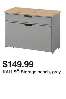 Ikea KALLSÖ Storage bench, gray offer