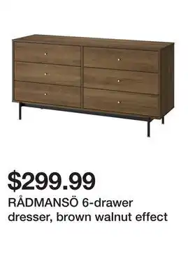 Ikea RÅDMANSÖ 6-drawer dresser, brown walnut effect offer