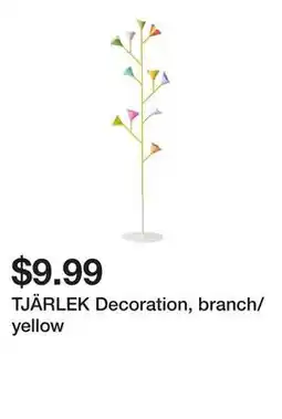 Ikea TJÄRLEK Decoration, branch/yellow offer