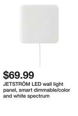 Ikea JETSTRÖM LED wall light panel, smart dimmable/color and white spectrum offer