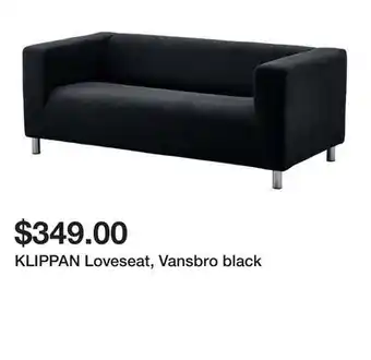 Ikea KLIPPAN Loveseat, Vansbro black offer