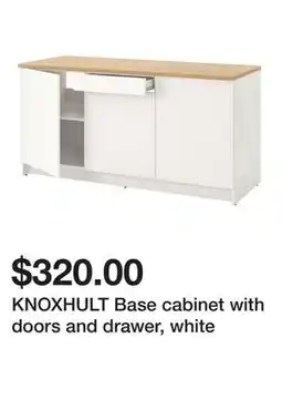 Ikea KNOXHULT Base cabinet with doors and drawer, white offer