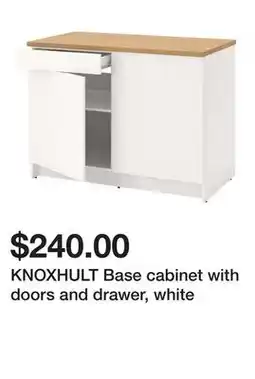 Ikea KNOXHULT Base cabinet with doors and drawer, white offer