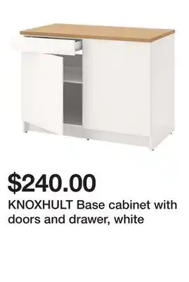 Ikea KNOXHULT Base cabinet with doors and drawer, white offer
