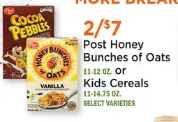 Heinen's Post Honey Bunches of Oats 11-12 OZ. or Kids Cereals 11-14.75 OZ offer