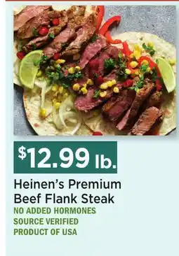 Heinen's Heinen's Premium Beef Flank Steak offer