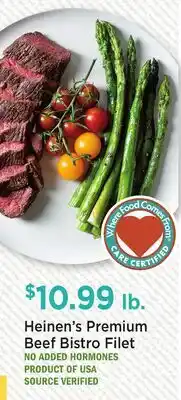 Heinen's Heinen's Premium Beef Bistro Filet offer