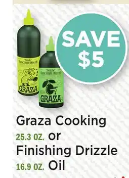 Heinen's Graza Cooking 25.3 OZ. or Finishing Drizzle 16.9 OZ. Oil offer