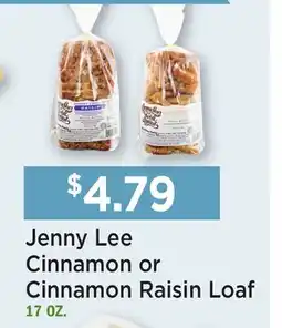 Heinen's Jenny Lee Cinnamon or Cinnamon Raisin Loaf offer