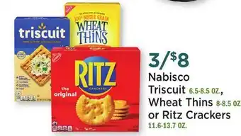 Heinen's Nabisco Triscuit 6.5-8.5 OZ., Wheat Thins 8-8.5 OZ. or Ritz Crackers 11.6-13.7 OZ offer
