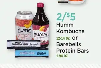 Heinen's Humm Kombucha 12-14 OZ. or Barebells Protein Bars 1.94 OZ offer