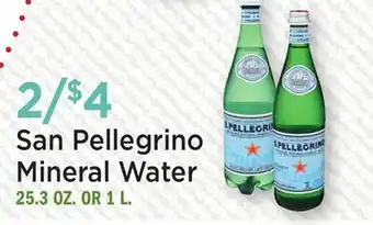 Heinen's San Pellegrino Mineral Water offer