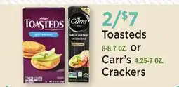 Heinen's Toasteds 8-8.7 OZ. or Carr's 4.25-7 OZ. Crackers offer