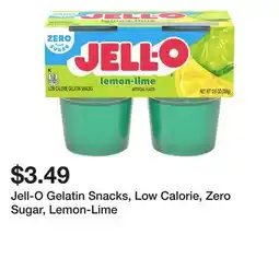 Wegmans Jell-O Gelatin Snacks, Low Calorie, Zero Sugar, Lemon-Lime offer