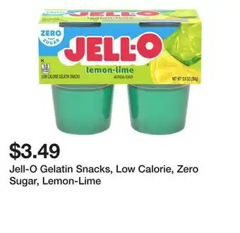 Wegmans Jell-O Gelatin Snacks, Low Calorie, Zero Sugar, Lemon-Lime offer