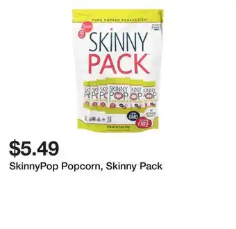 Wegmans SkinnyPop Popcorn, Skinny Pack offer