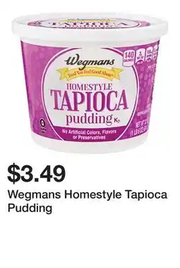 Wegmans Wegmans Homestyle Tapioca Pudding offer