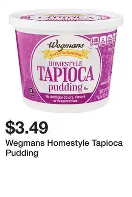 Wegmans Wegmans Homestyle Tapioca Pudding offer