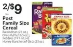 Associated Post family size cereal offer