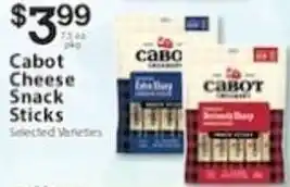 Associated Cabot cheese snack sticks offer
