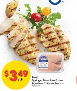 Kroger Fresh Springer Mountain Farms Boneless Chicken Breasts offer