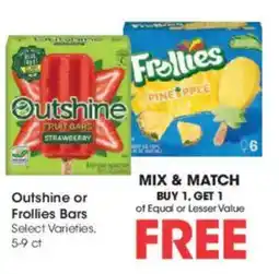 Kroger Outshine or Frollies Bars offer
